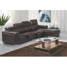 Новая модель кожаный диван, современный реклайнер L формы дивана (GB01)